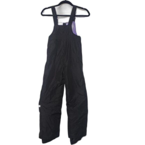 CHAMPION Black and Purple Overall Snowpants Girls Size Medium 7/8 - Picture 2 of 6